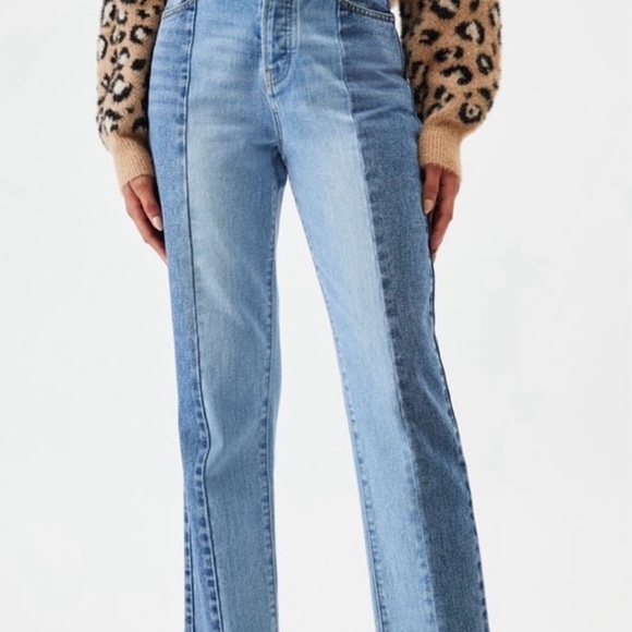 PacSun Denim - PacSun high rise two tone 90’s straight leg jeans size 24